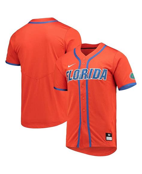 men's nike orange florida gators full-button replica baseball jersey|nike orange baseball jersey.